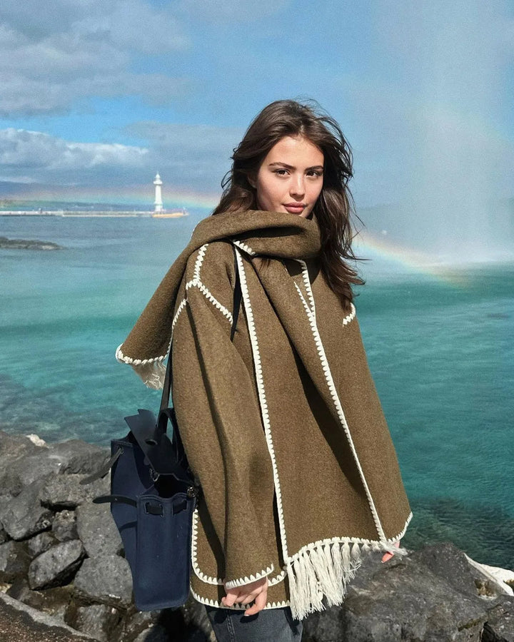 Olivia Premium Designer French Coat — back view