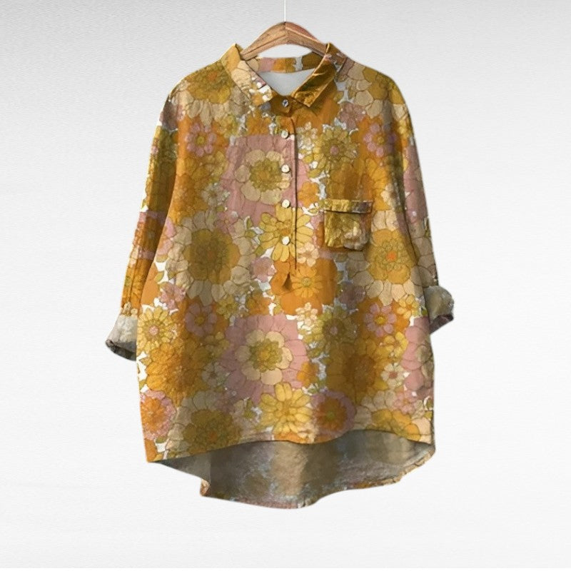 Josephine Colourful Summer Blouse — back view