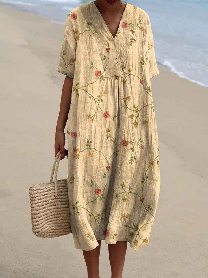 Merel Vintage Floral Maxi Dress — lifestyle shot