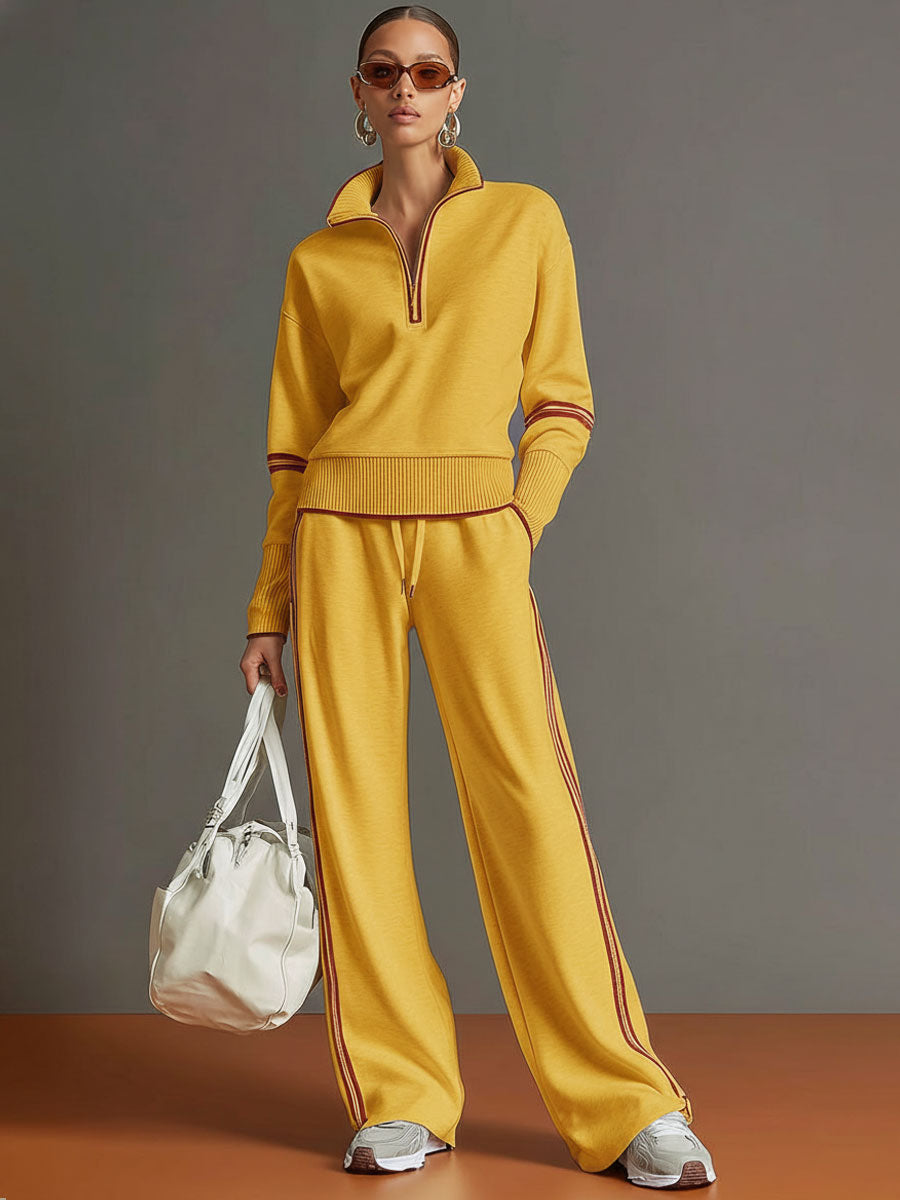 Wide-leg pants co-ord set women – front view