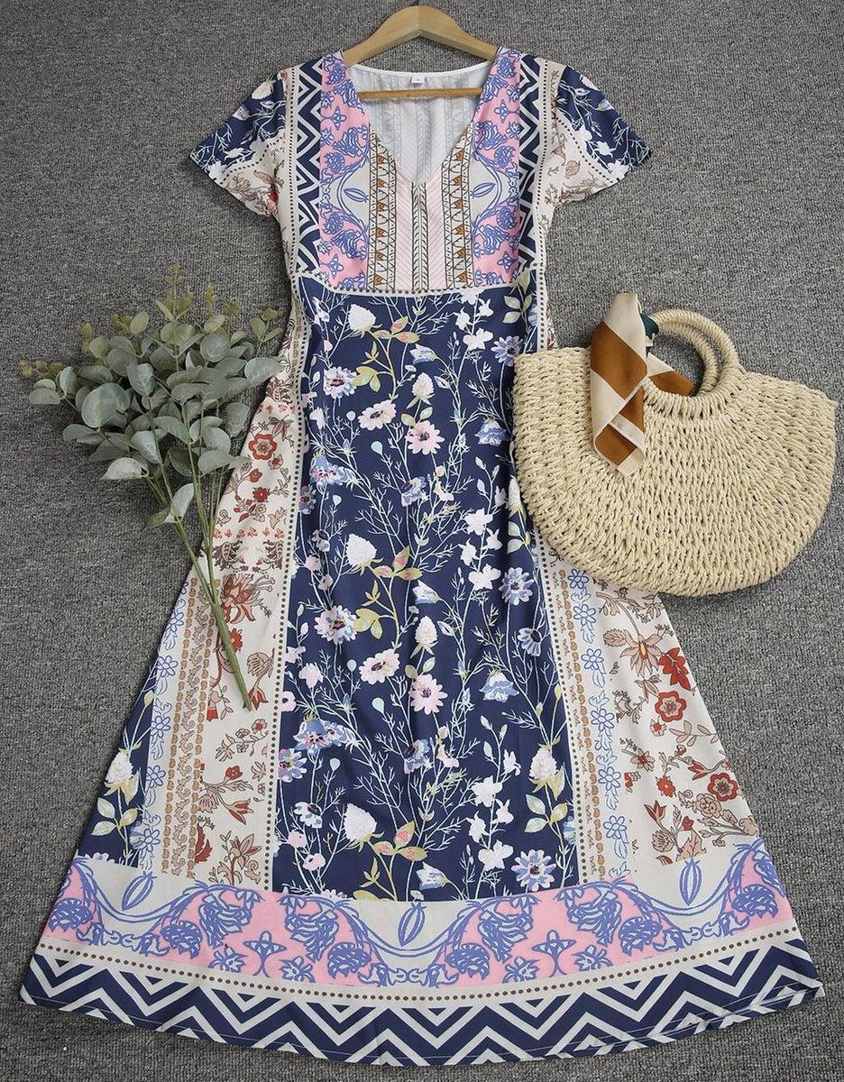 Indira - Boho Printed Dress