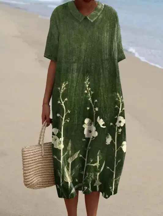 Fenna Printed Maxi Dress — side view