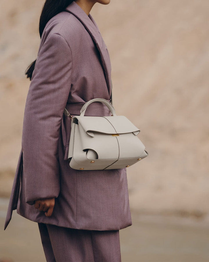 Women's Chic Structured Textured Mini Top Handle Bag