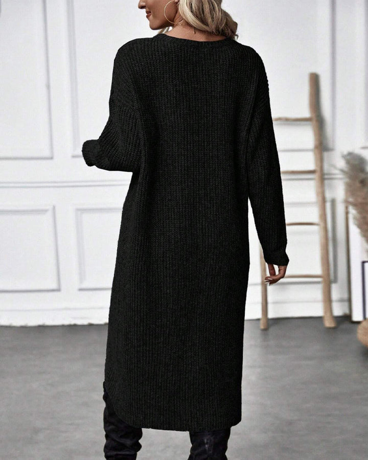 Addison Comfortable Irregular Style Sweater Dress — product view