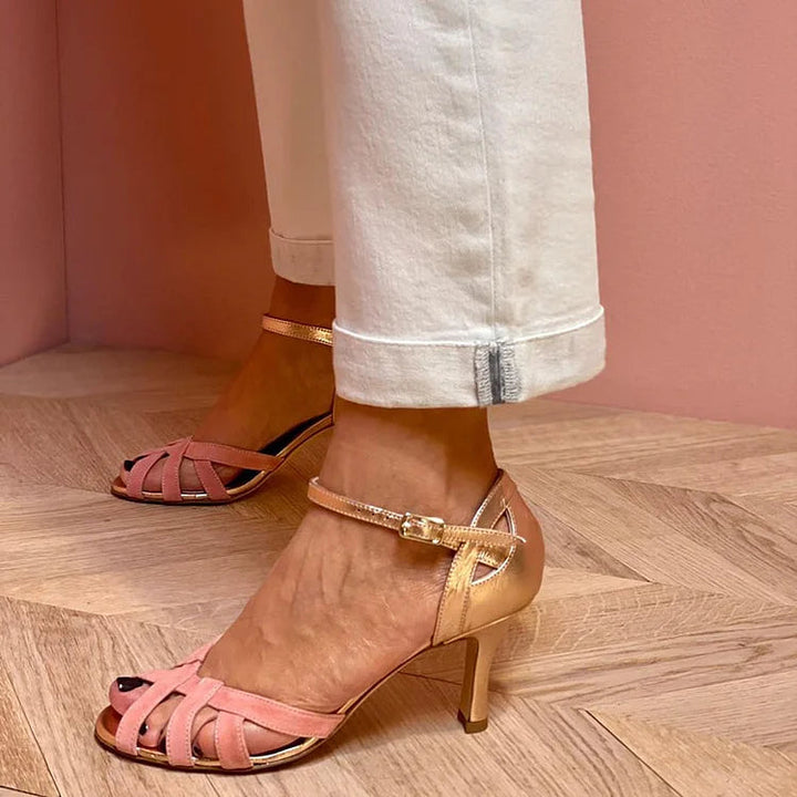 High Heel Sandals With Straps — back view