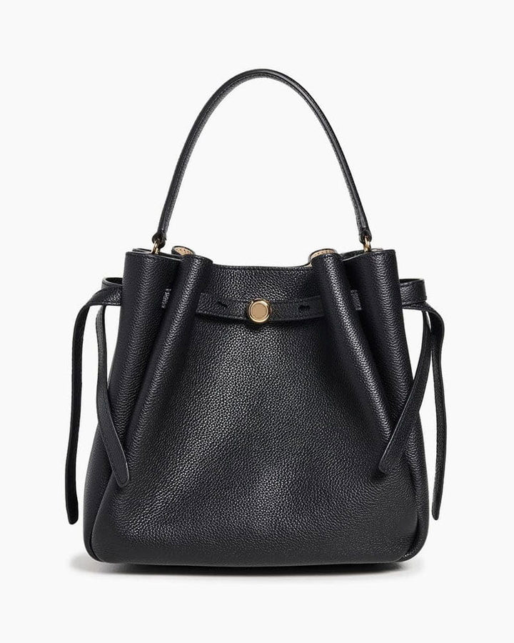 Women's Classic Leather Shoulder Bucket Bag