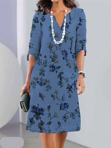 Eleanor Floral Boho Dress — front view