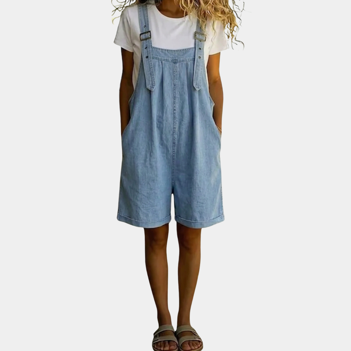 Saylor Denim Overalls — front view