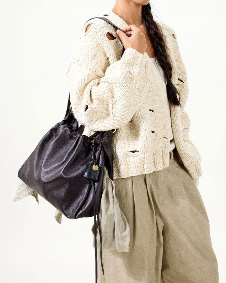 Women's Medium Everyday Ebony Textured Bag Set