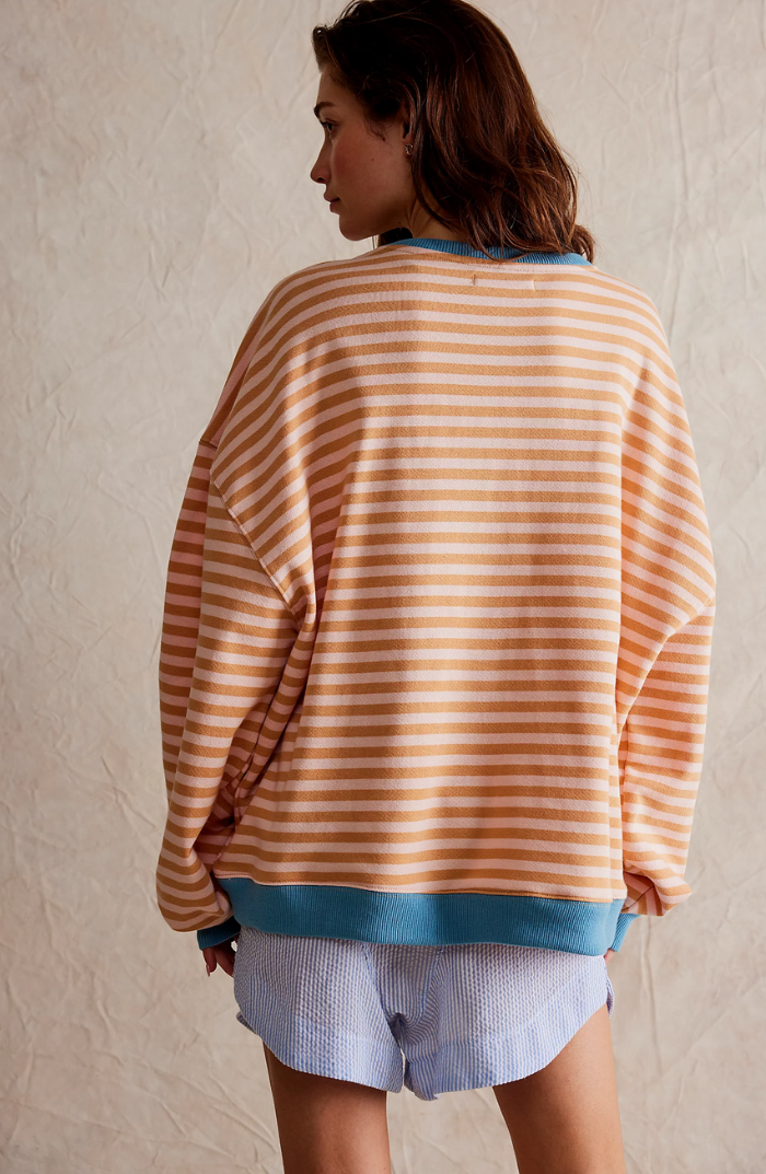 Mana Striped Oversized Sweater — product view