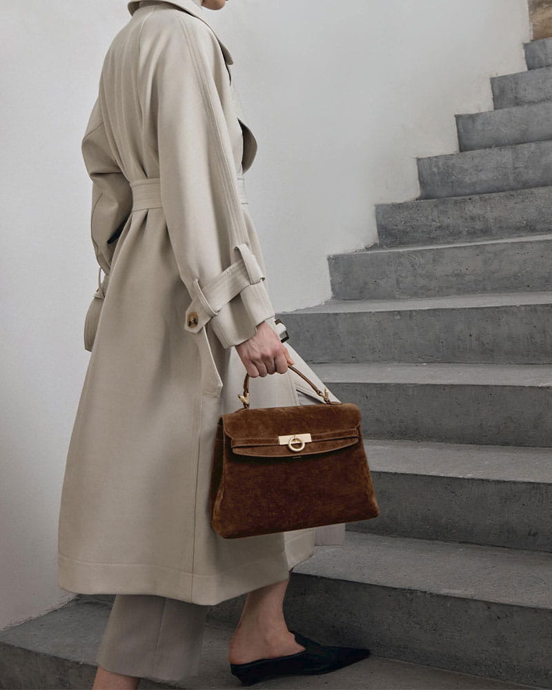 Chic City Daytime Suede Top Handle Satchel