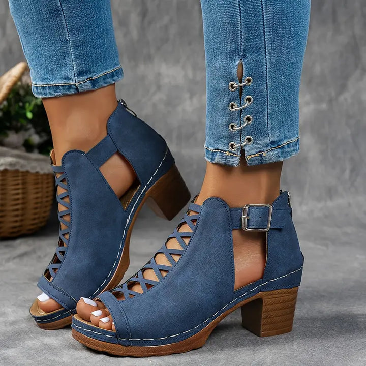 Aubrey Orthopedic Wedge Sandals — front view