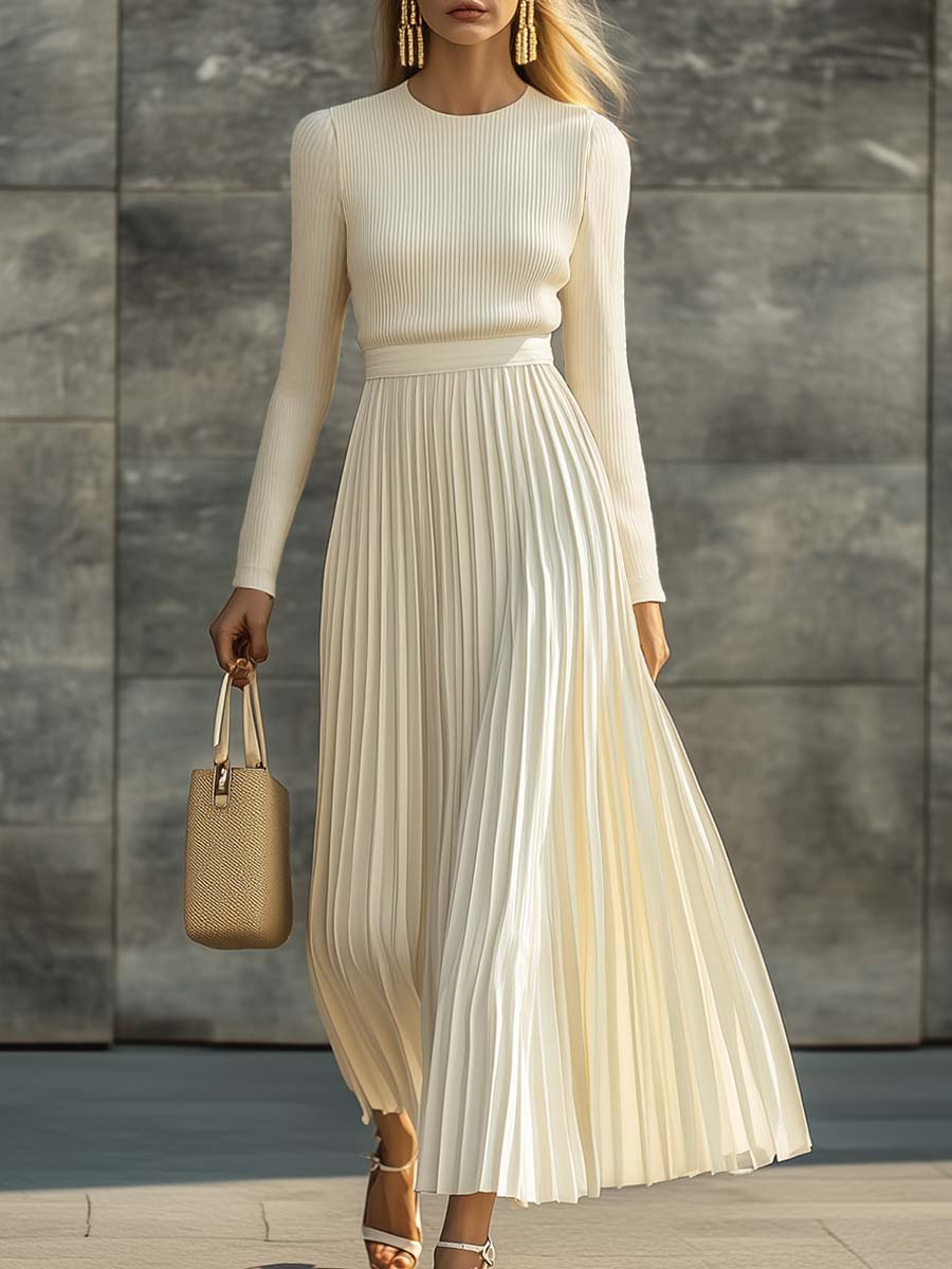 Clara elegant casual maxi dress – front full-length view women