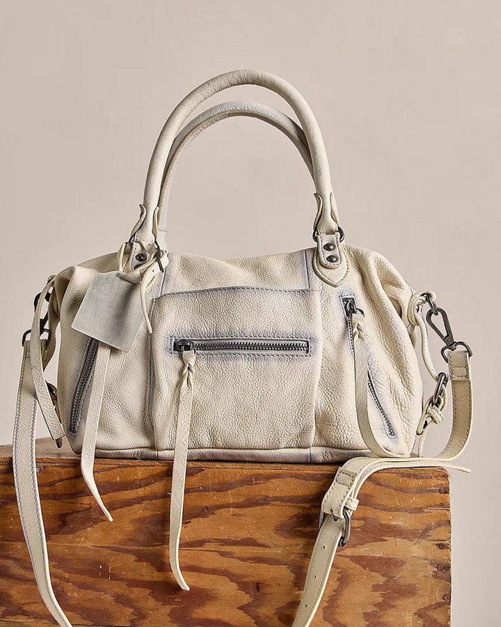 Women's Music Festival Distressed Leather Crossbody Bag