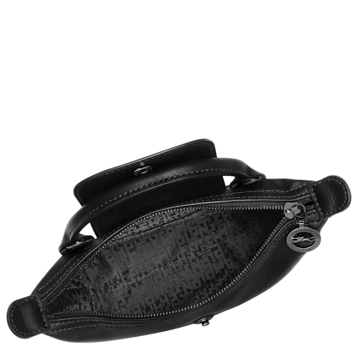 Longchamp Mini Leather Bag Black — interior view