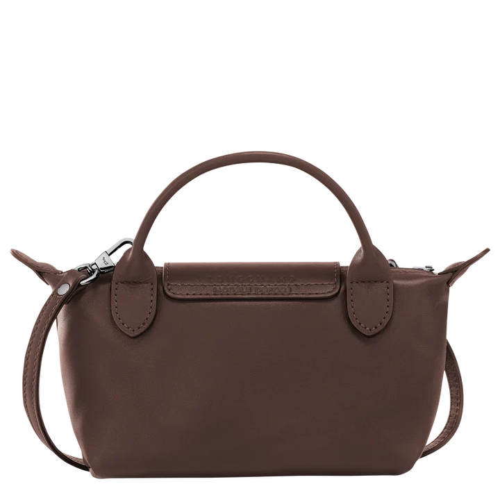 Longchamp Mini Leather Bag Mokka — back view