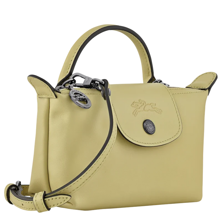 Longchamp Mini Leather Bag Pistache — side view