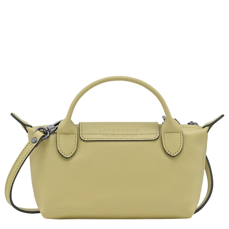 Longchamp Mini Leather Bag Pistache — back view