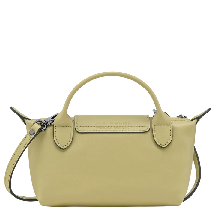 Longchamp Mini Leather Bag Pistache — back view