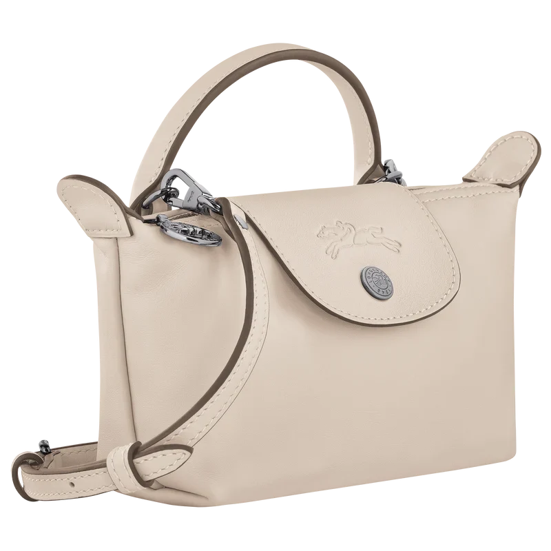 Longchamp Mini Leather Bag White — side view