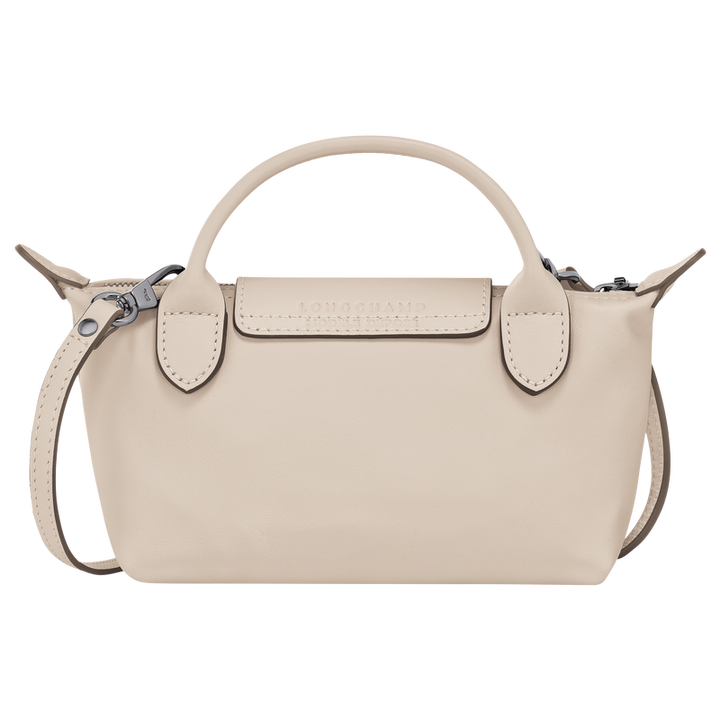 Longchamp Mini Leather Bag White — back view