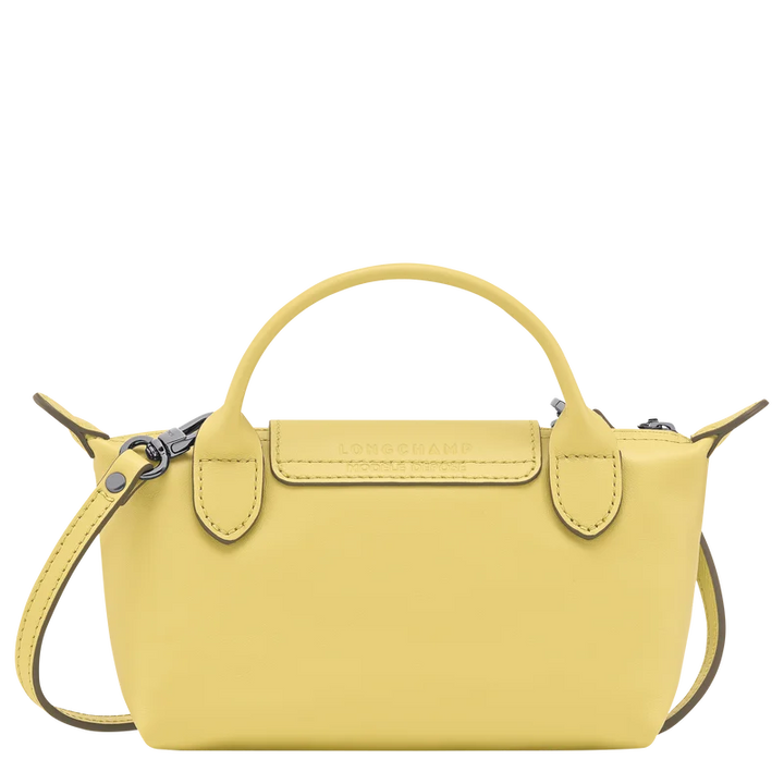 Longchamp Mini Leather Bag Lime — back view