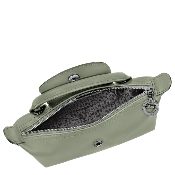 Longchamp Mini Leather Bag Tundra — interior view