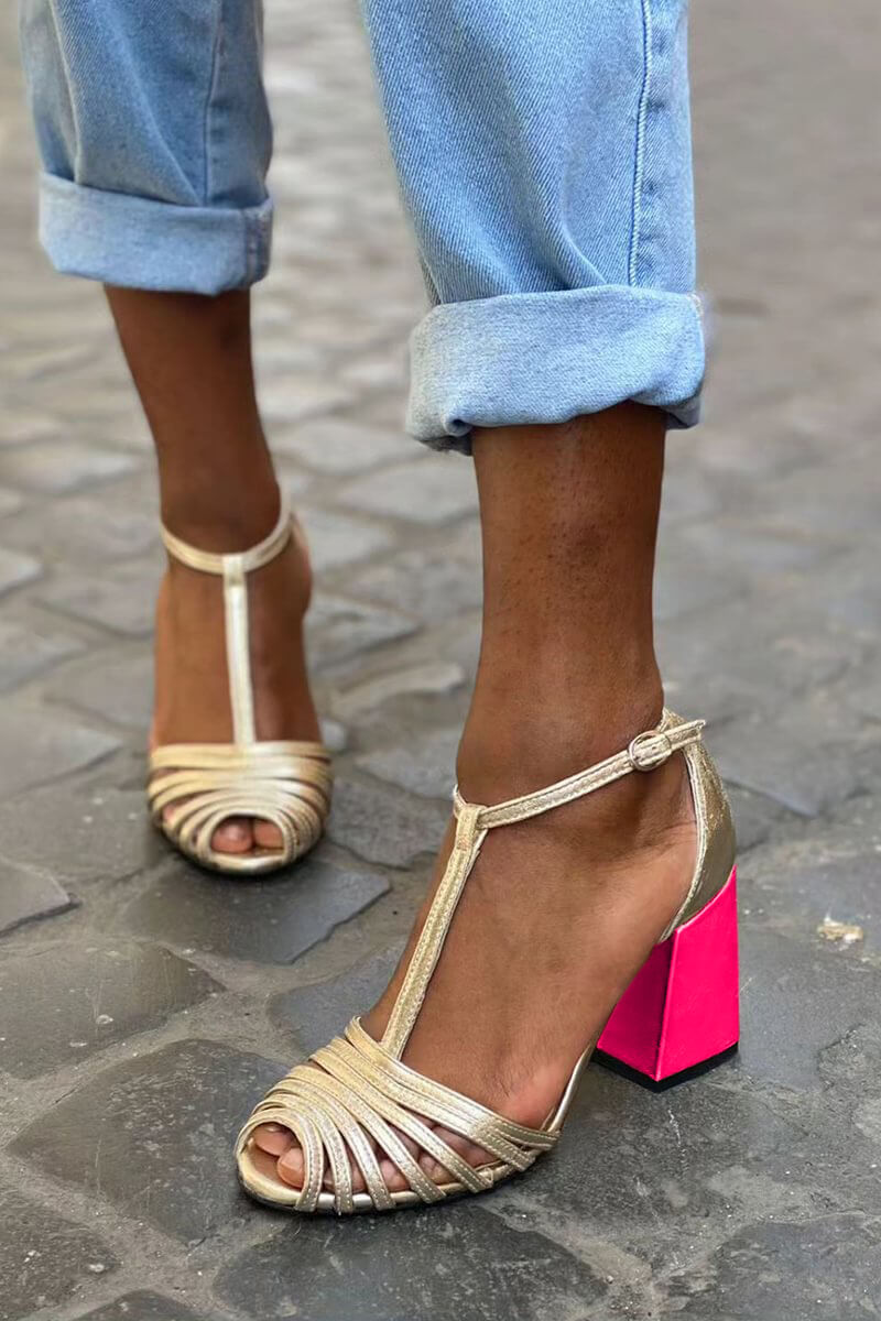 Elegant Sandals With T-Bar — side view