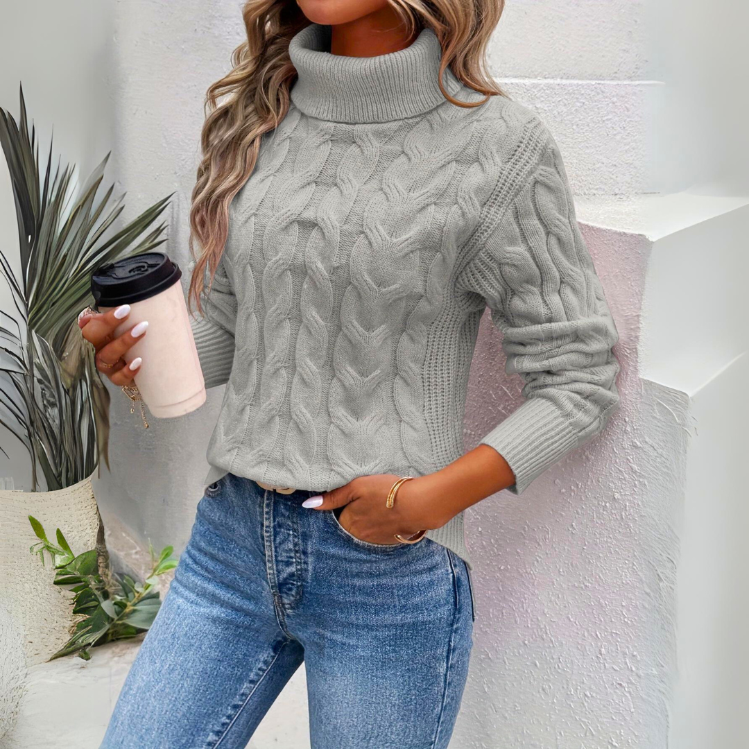 Lily Comfortable Turtleneck — back view