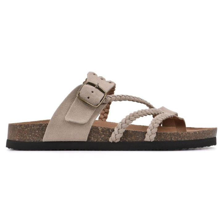 Harriet Braided Cork Sandals — back view