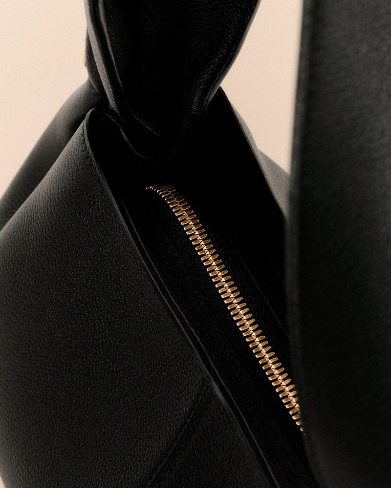 Modern Structured Calf Leather Hobo Bag