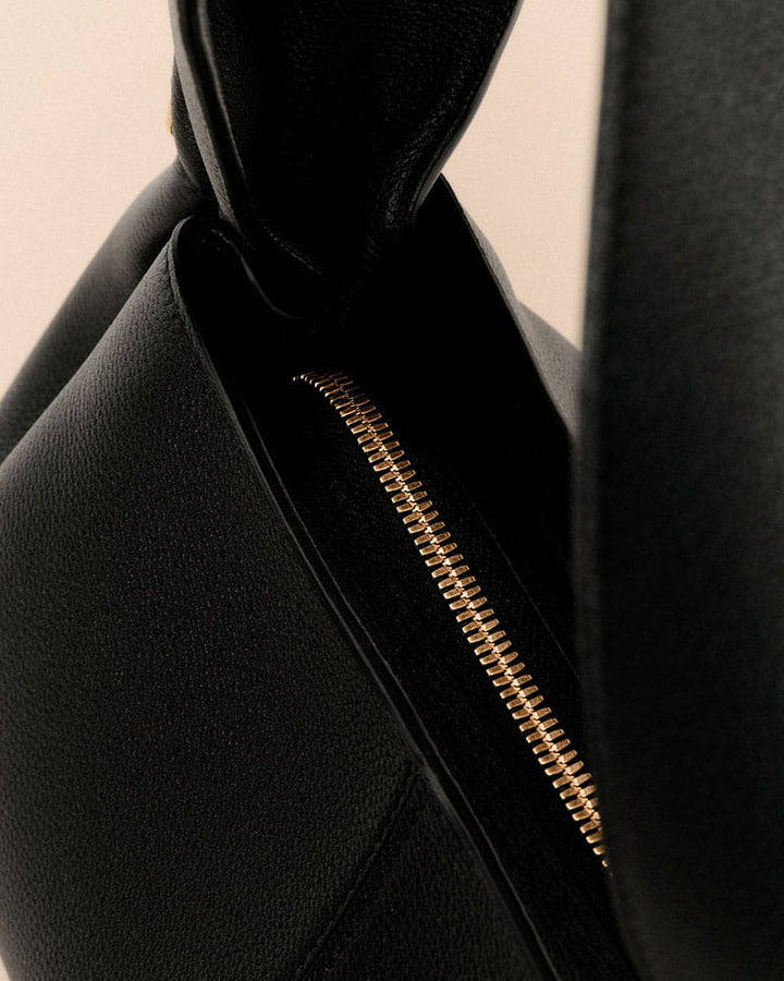 Modern Structured Calf Leather Hobo Bag