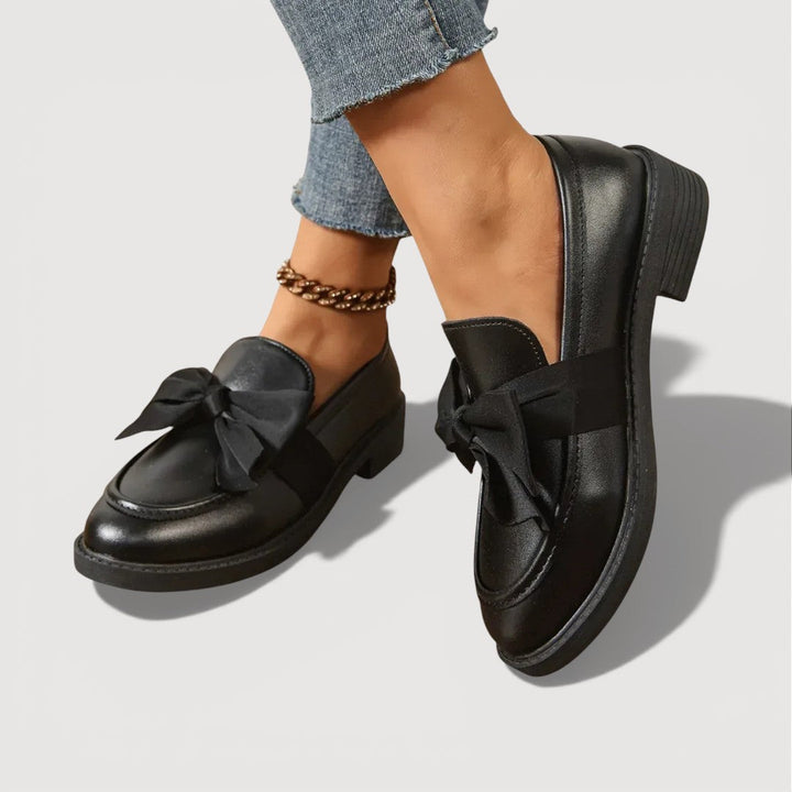 Maeryl Bow Detail Loafers — back view