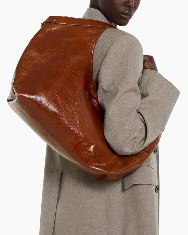 Large Black Leather Tote for Executive Daily Commutes