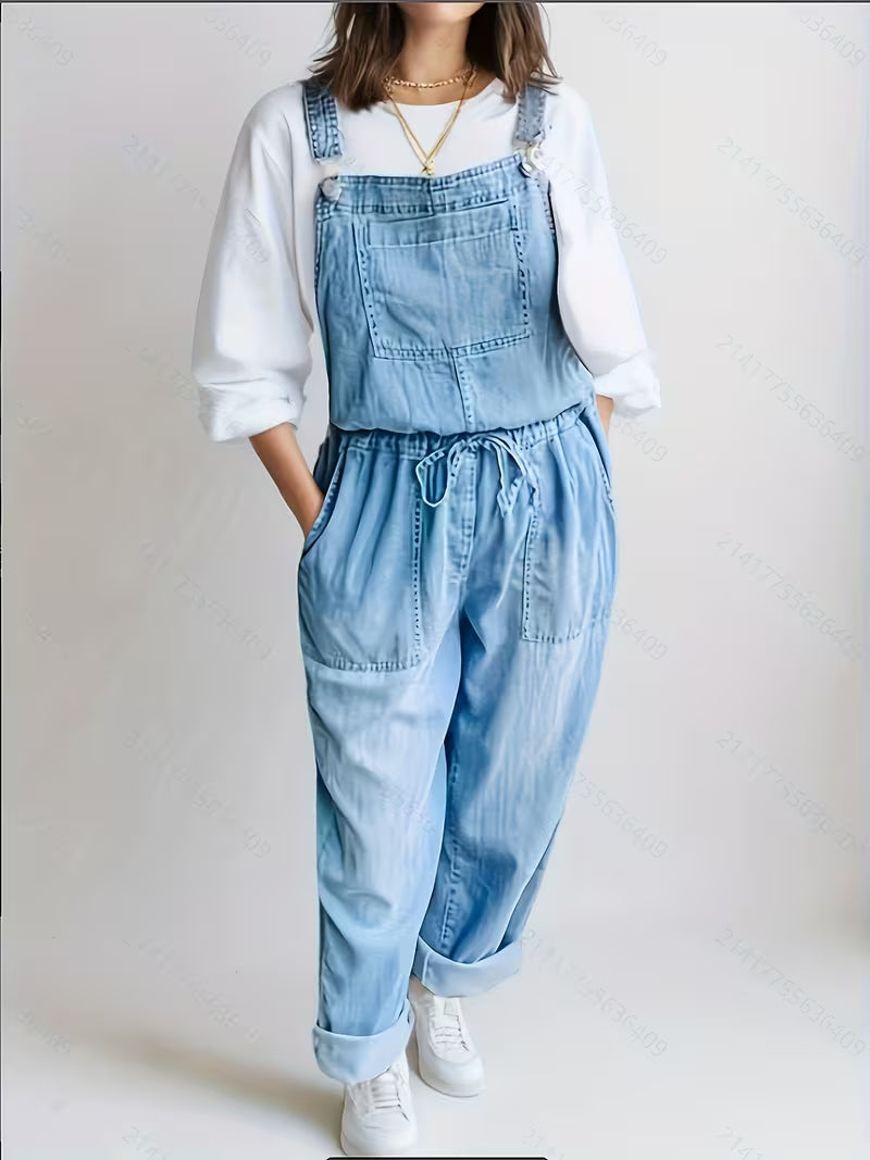 Saylor Denim Overalls — front view
