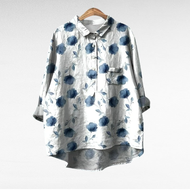 Katherine Colourful Summer Blouse — back view