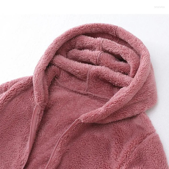Avery Super Soft Coral Fleece Sweatshirt — detail view