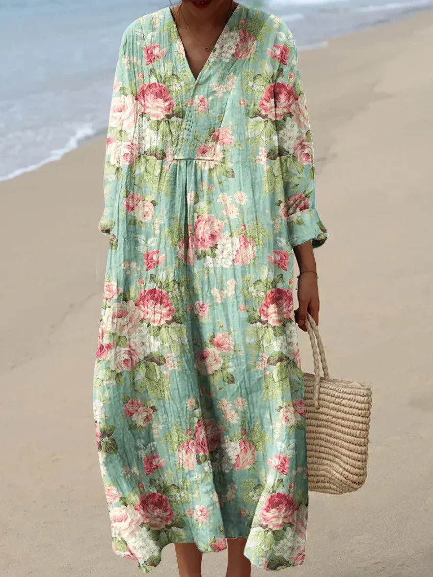 Anne Printed Maxi Dress — front view