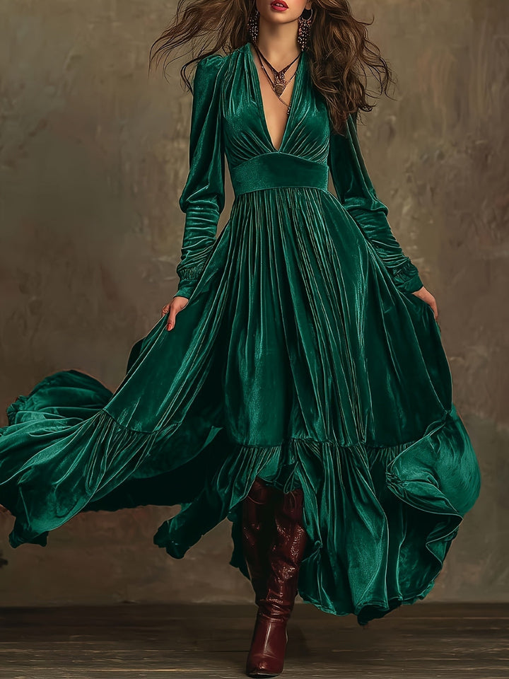 Eveline | Elegant Velvet Maxi Dress