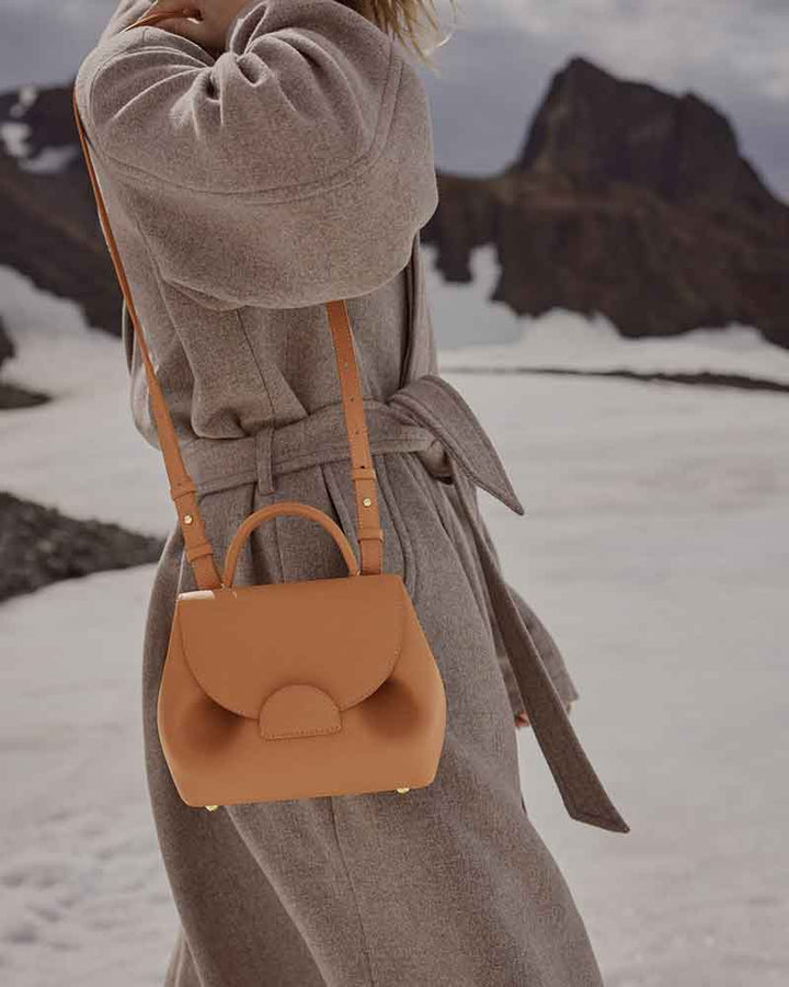 Textured Leather Top Handle Crossbody Satchel Bag
