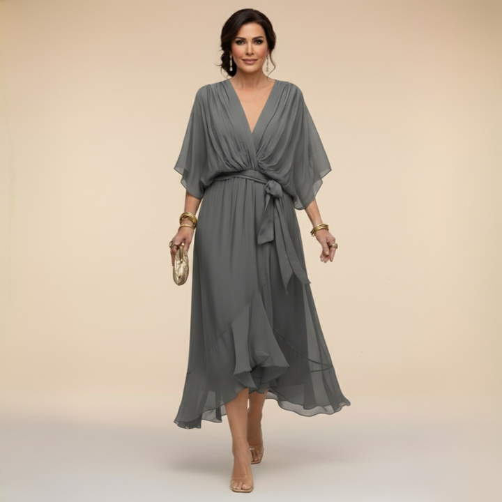 Bella - Flowing V-Neck Silhouette Dress — product detail