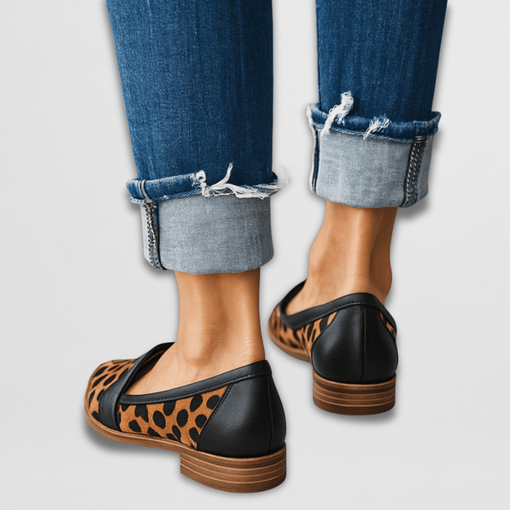 Helen Orthopedic Soft Suede Loafers — close-up detail