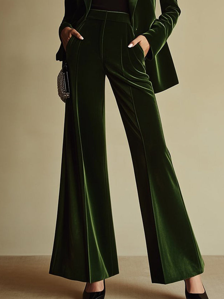 Violetta women's velvet blazer set – styled look