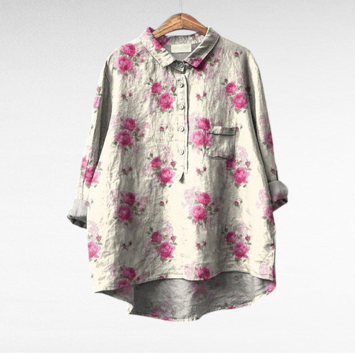 Claire Colourful Summer Blouse — side view