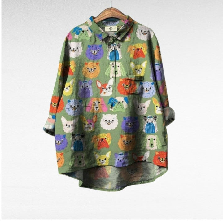 Briar Colourful Summer Blouse — side view