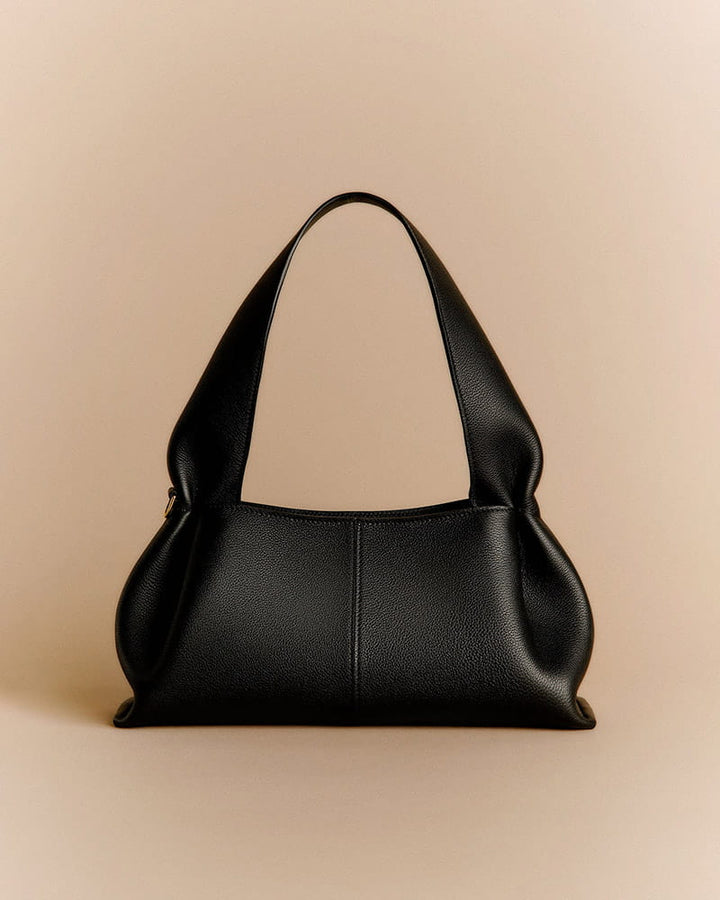 Modern Structured Calf Leather Hobo Bag