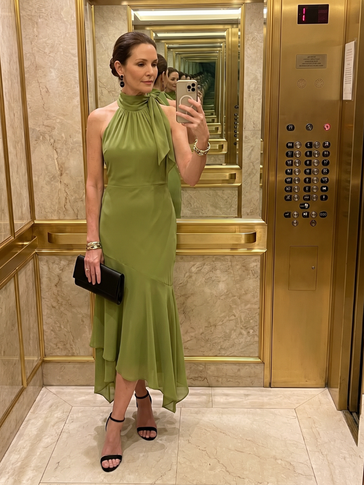 Winifred Midi Dress — close-up view