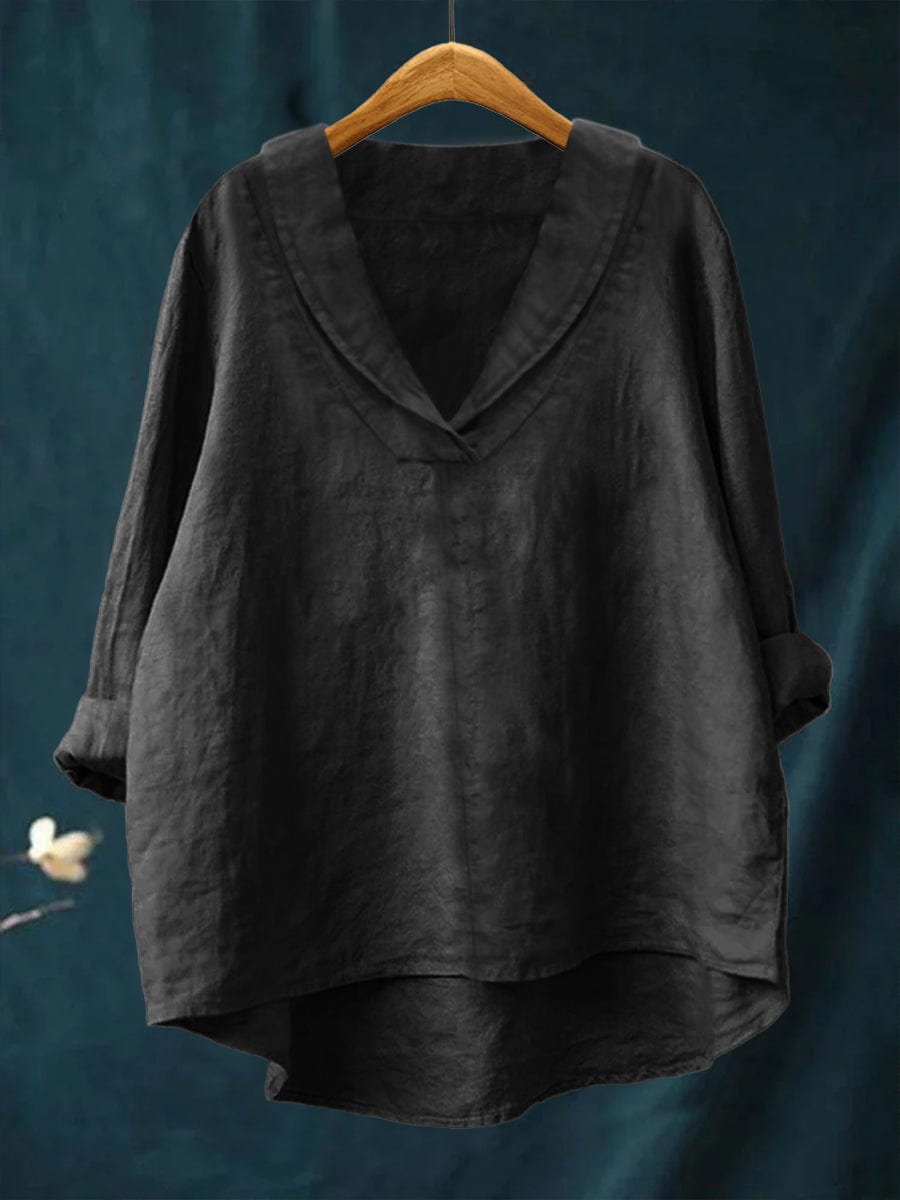 Samantha Art Print Blouse — close-up view
