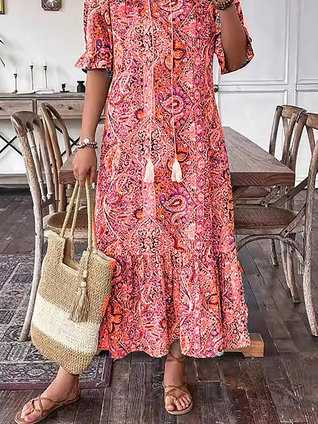Gene Boho Summer Dress — styled view