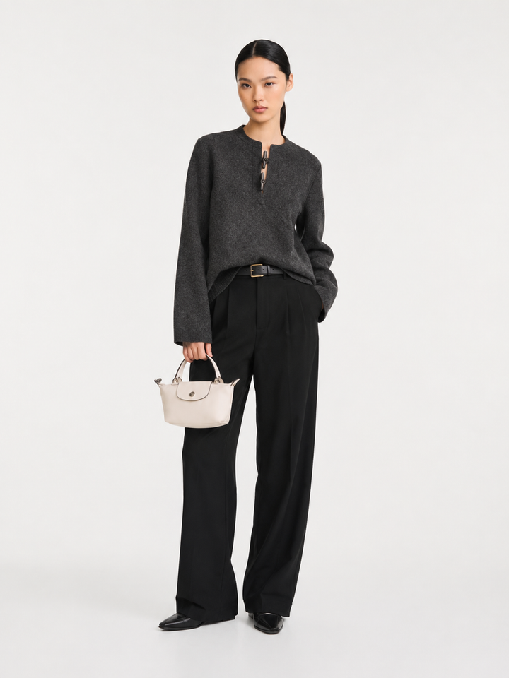 Longchamp Mini Leather Bag White — lifestyle shot